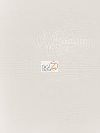 Crocodile Marine Vinyl Fabric - Auto/Boat - Upholstery Fabric / White / By The Roll - 30 Yards