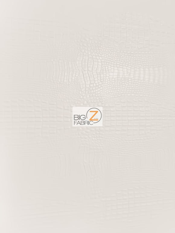 Crocodile Marine Vinyl Fabric - Auto/Boat - Upholstery Fabric / White / By The Roll - 30 Yards