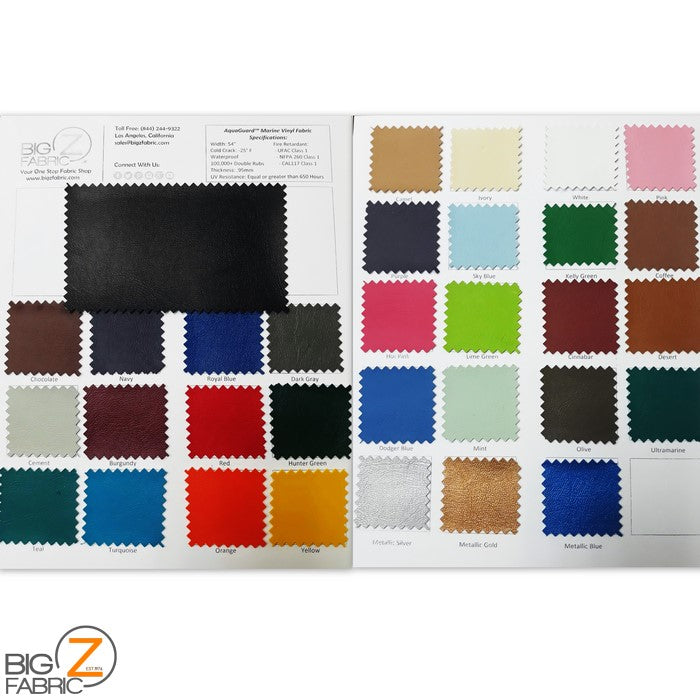 Big Z Color Card Marine Vinyl Fabric