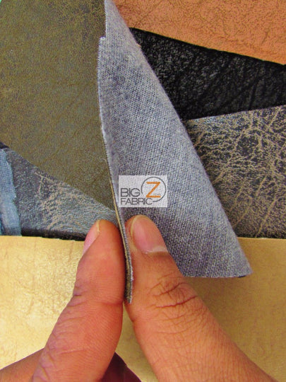 Sand Vinyl 2 Tone Distressed Granum PVC Fabric / Sold By The Yard - 0
