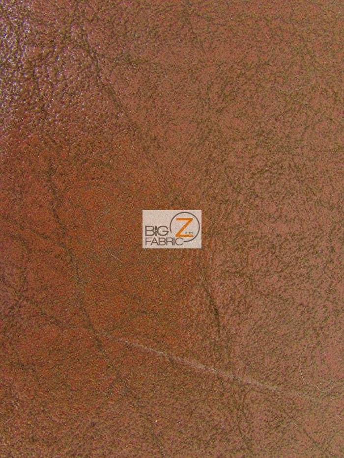 Russet Vinyl 2 Tone Distressed Granum PVC Fabric / Sold By The Yard