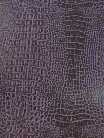 Passion Purple Crocodile Marine Vinyl Fabric / Sold By The Yard