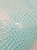 Teal Crocodile Marine Vinyl Fabric / Sold By The Yard