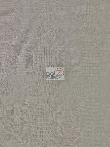 Alligator Embossed Vinyl Faux Leather Pleather Fabric / Charcoal / By The Roll - 30 Yards