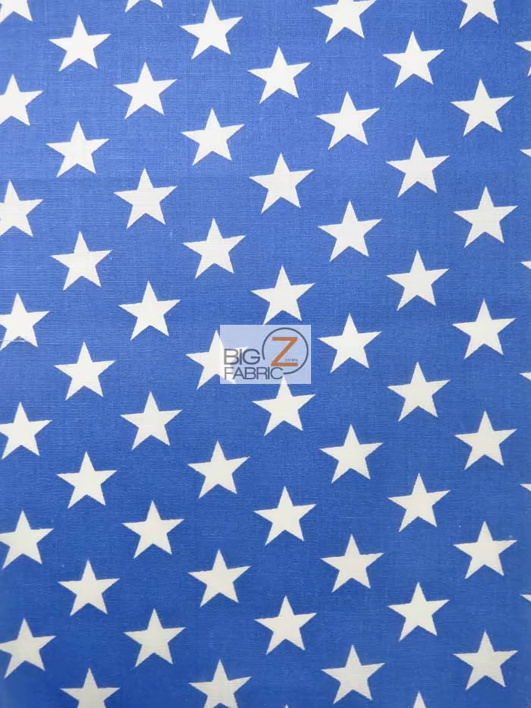 American Stars Poly Cotton Fabric / Blue / 50 Yard Bolt