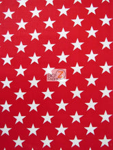 American Stars Poly Cotton Fabric / Red / 50 Yard Bolt