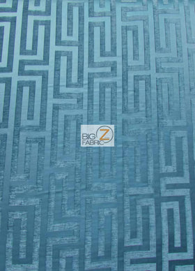 Abstract Trillium Maze Upholstery Fabric / Emerald / Sold By The Yard