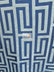 Abstract Trillium Maze Upholstery Fabric / Navy Blue / Sold By The Yard