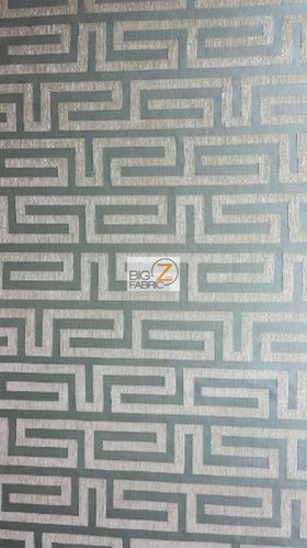 Abstract Trillium Maze Upholstery Fabric / Sage / Sold By The Yard