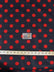 Poly Cotton Printed Fabric Big Polka Dots / Black/Red Dots / Sold By The Yard