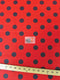 Poly Cotton Printed Fabric Polka Dots / Sold By The Yard