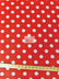 Poly Cotton Printed Fabric Big Polka Dots / Red/White Dots / Sold By The Yard