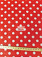 Poly Cotton Printed Fabric Polka Dots / Sold By The Yard
