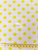 Poly Cotton Printed Fabric Big Polka Dots / White/Yellow Dots / Sold By The Yard