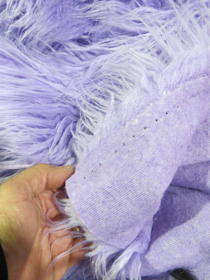 Lavender Curly Solid Mongolian Long Pile Fabric / Sold By The Yard
