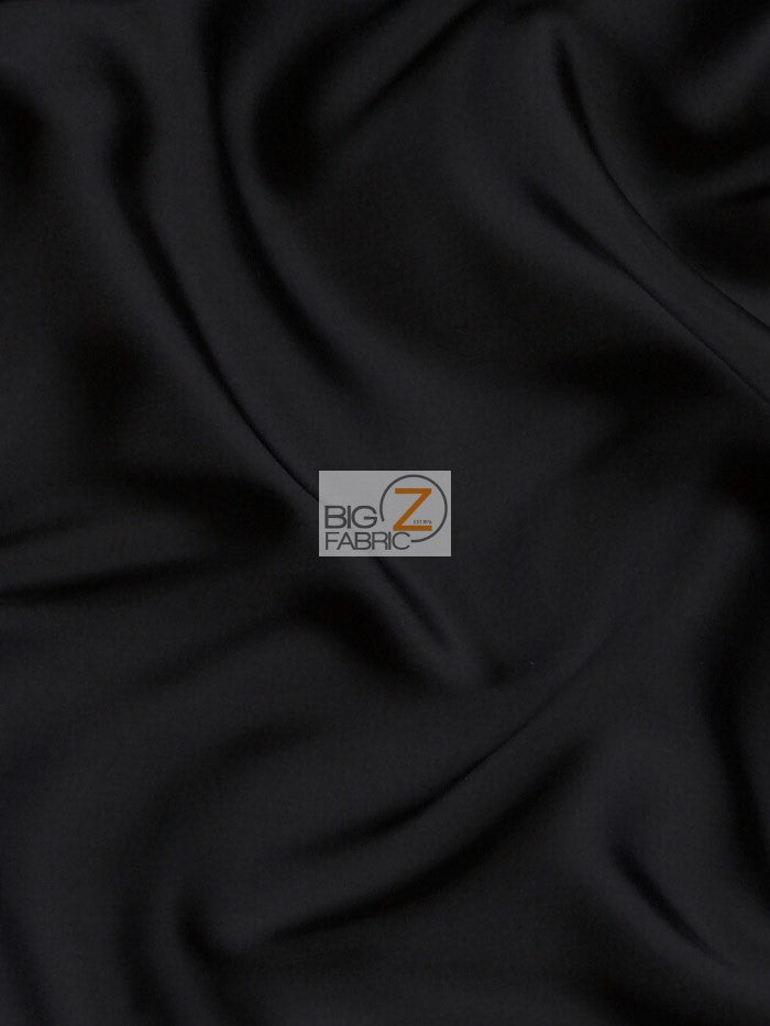 Solid Crepe Back Satin Fabric / Black / Sold By The Yard