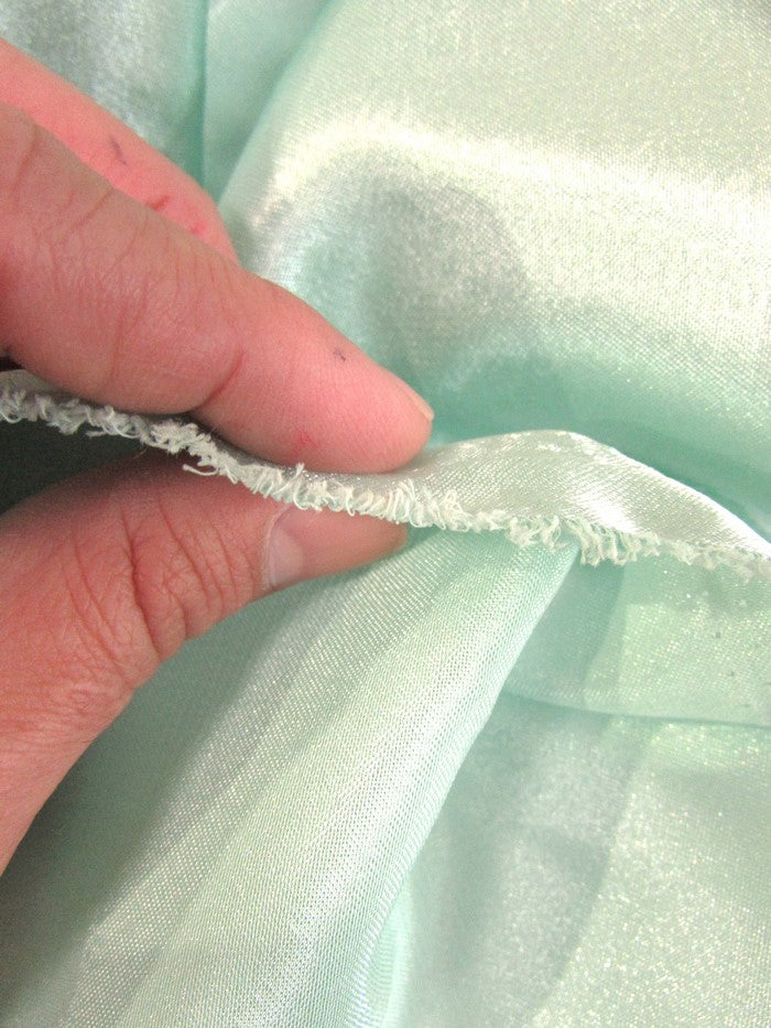 Solid Crepe Back Satin Fabric / Mint / Sold By The Yard