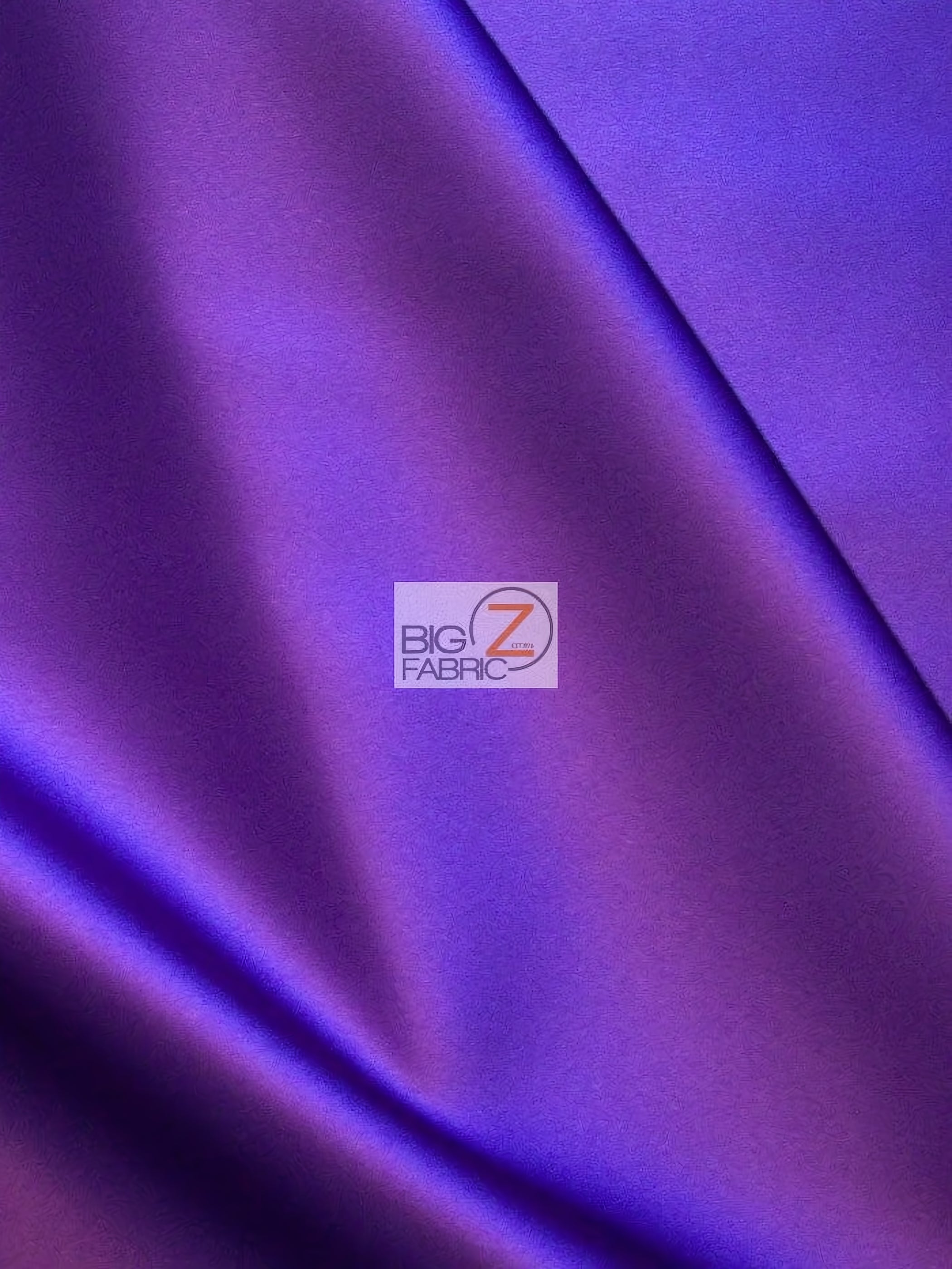 Solid Crepe Back Satin Fabric / Purple / Sold By The Yard