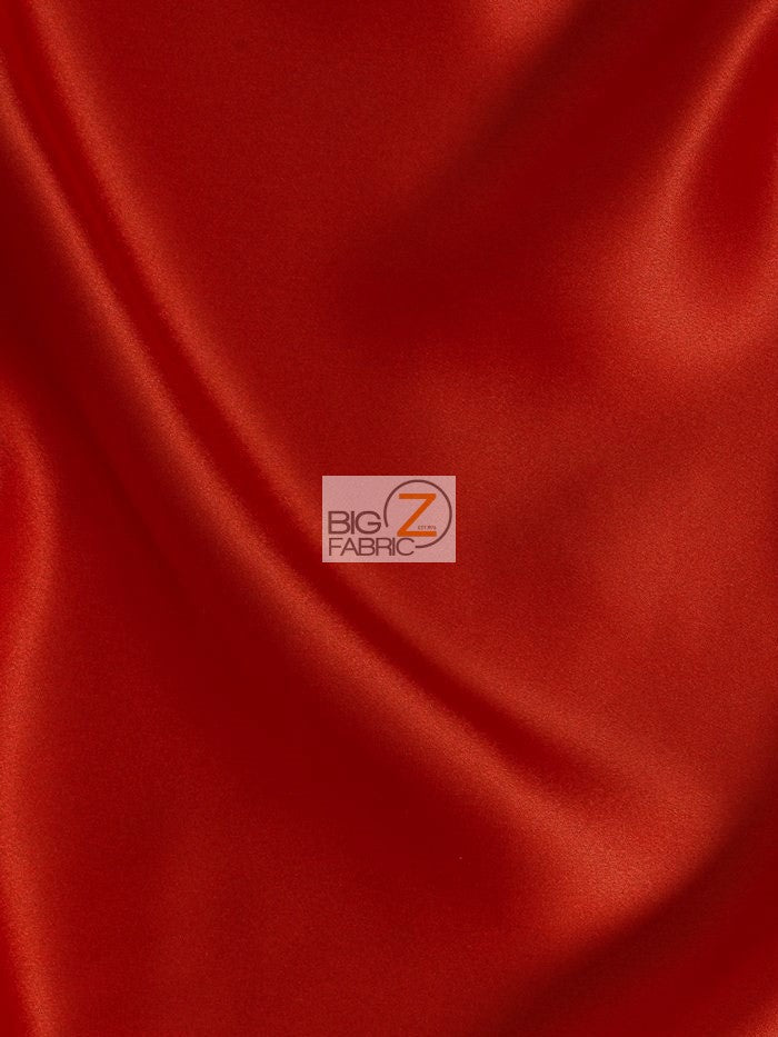 Solid Crepe Back Satin Fabric / Red / Sold By The Yard