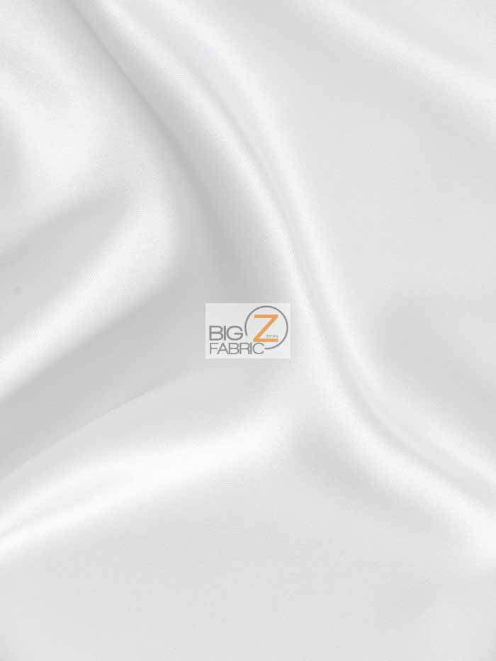 Solid Crepe Back Satin Fabric / White / Sold By The Yard