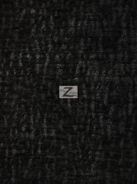 Crushed Chenille Everest Fabric / Black / Sold By The Yard