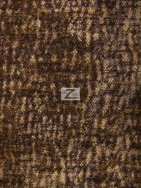 Crushed Chenille Everest Fabric / Walnut / Sold By The Yard