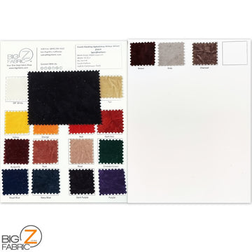 Crush Flocking Upholstery Velour Velvet Fabric - COLOR CARD