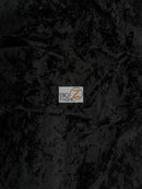 Crushed Flocking Upholstery Velvet Fabric / Black / 40 Yard Roll-1
