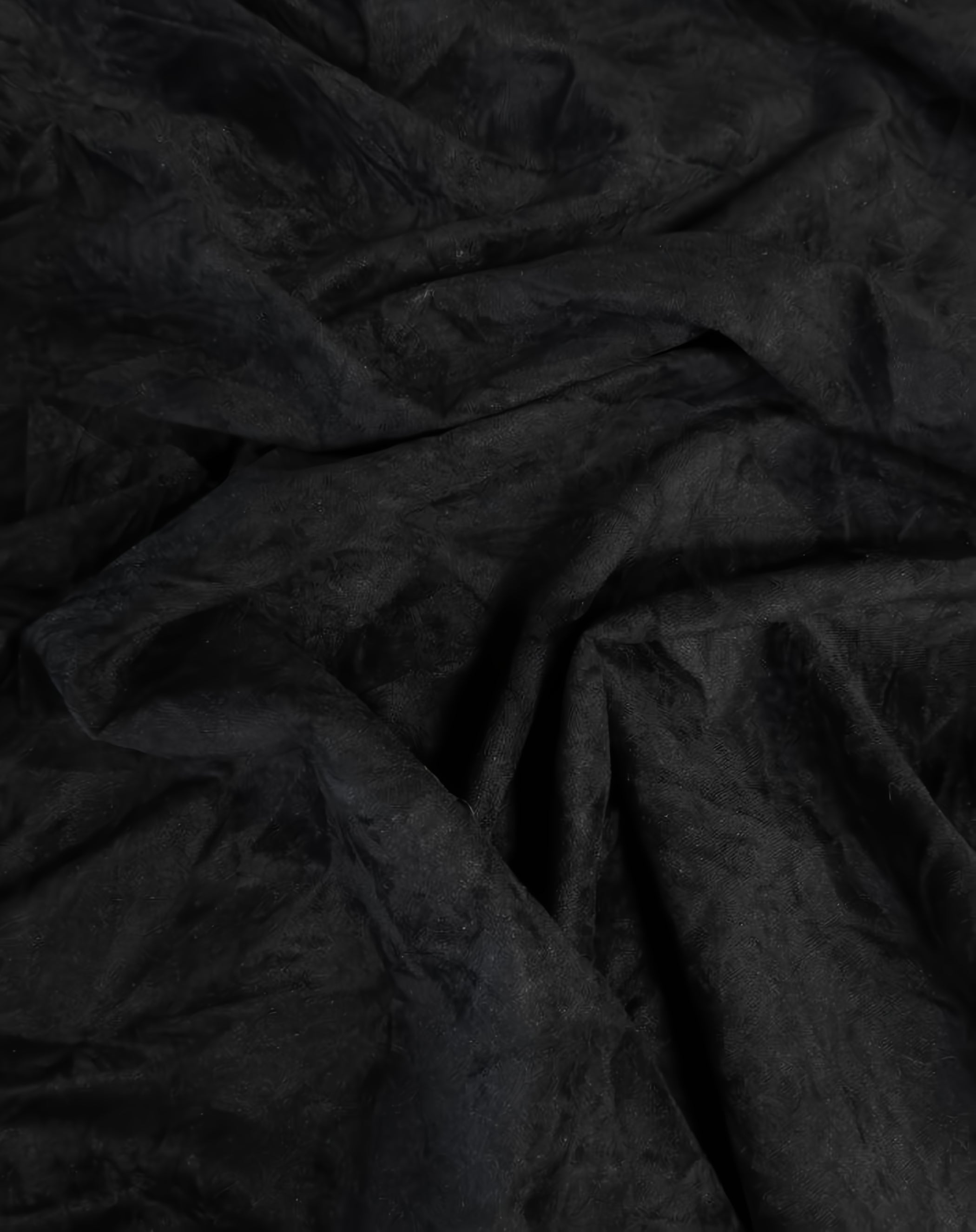 Crush Flocking Upholstery Velour Velvet Fabric / Black / Sold By The Yard