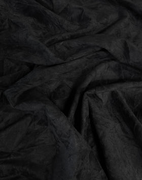 Crush Flocking Upholstery Velour Velvet Fabric / Black / Sold By The Yard