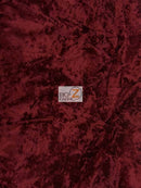 Crushed Flocking Upholstery Velvet Fabric / Burgundy / 40 Yard Roll-1