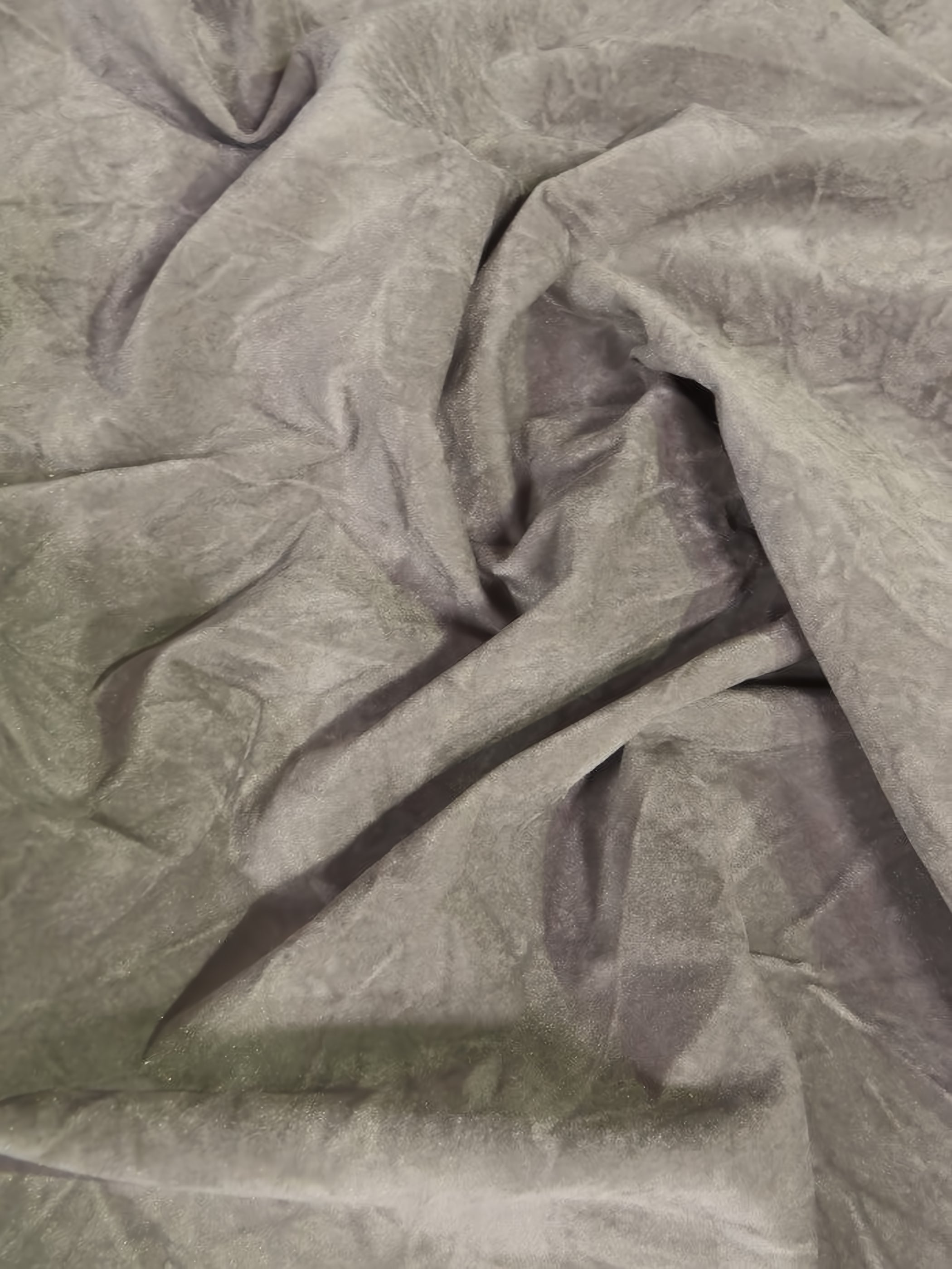 Crush Flocking Upholstery Velour Velvet Fabric Gray by the Yard | Big Z ...