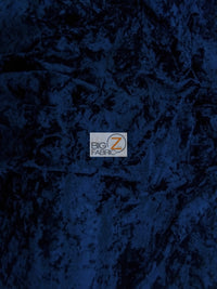 Crushed Flocking Upholstery Velvet Fabric / Royal Blue / 50 Yard Roll