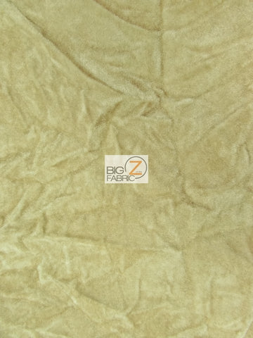 Crushed Flocking Upholstery Velvet Fabric / Tan / 40 Yard Roll