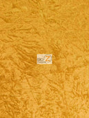 Crushed Flocking Upholstery Velvet Fabric / Yellow / 40 Yard Roll-1