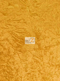 Crushed Flocking Upholstery Velvet Fabric / Yellow / 50 Yard Roll