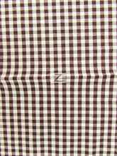 Mini Checkered Gingham Poly Cotton Printed Fabric / Sold By The Yard