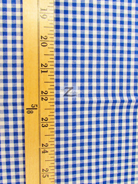 Mini Checkered Gingham Poly Cotton Printed Fabric / Lime Green / Sold By The Yard - 0