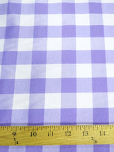 Checkered Gingham Poly Cotton Printed Fabric / Sold By The Yard