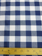 Checkered Gingham Poly Cotton Printed Fabric / Sold By The Yard