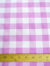Checkered Gingham Poly Cotton Printed Fabric / Sold By The Yard