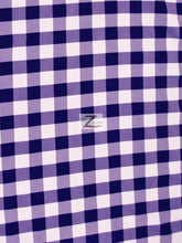 Checkered Gingham Poly Cotton Printed Fabric / Sold By The Yard