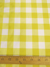 Checkered Gingham Poly Cotton Printed Fabric / Sold By The Yard
