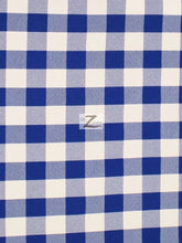Mini Checkered Gingham Poly Cotton Printed Fabric / Sold By The Yard