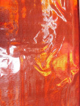 Crocodile Holographic Embossed PVC Vinyl Fabric / Red / Sold By The Yard