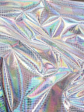 Crocodile Holographic Embossed PVC Vinyl Fabric / Sold By The Yard