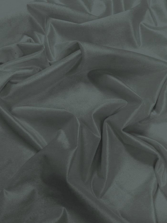 Matte Butter Velvet Drapery Upholstery Fabric / Charcoal / Sold By The Yard