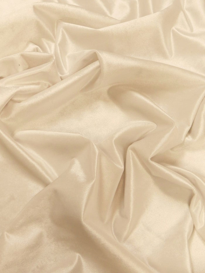 Matte Butter Velvet Drapery Upholstery Fabric / Ivory / Sold By The Yard