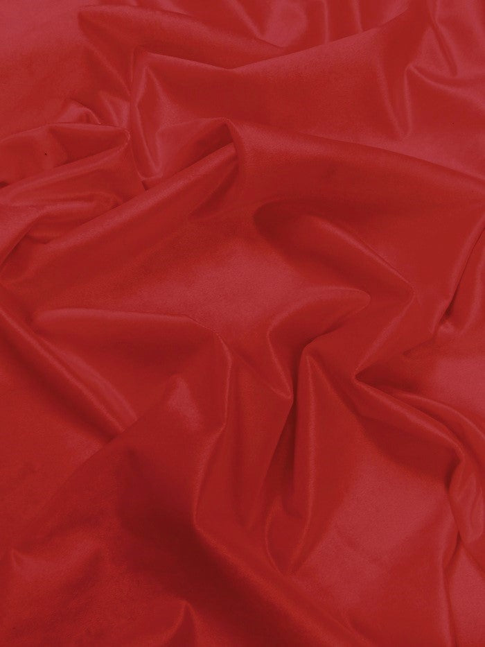 Matte Butter Velvet Drapery Upholstery Fabric / Red / Sold By The Yard
