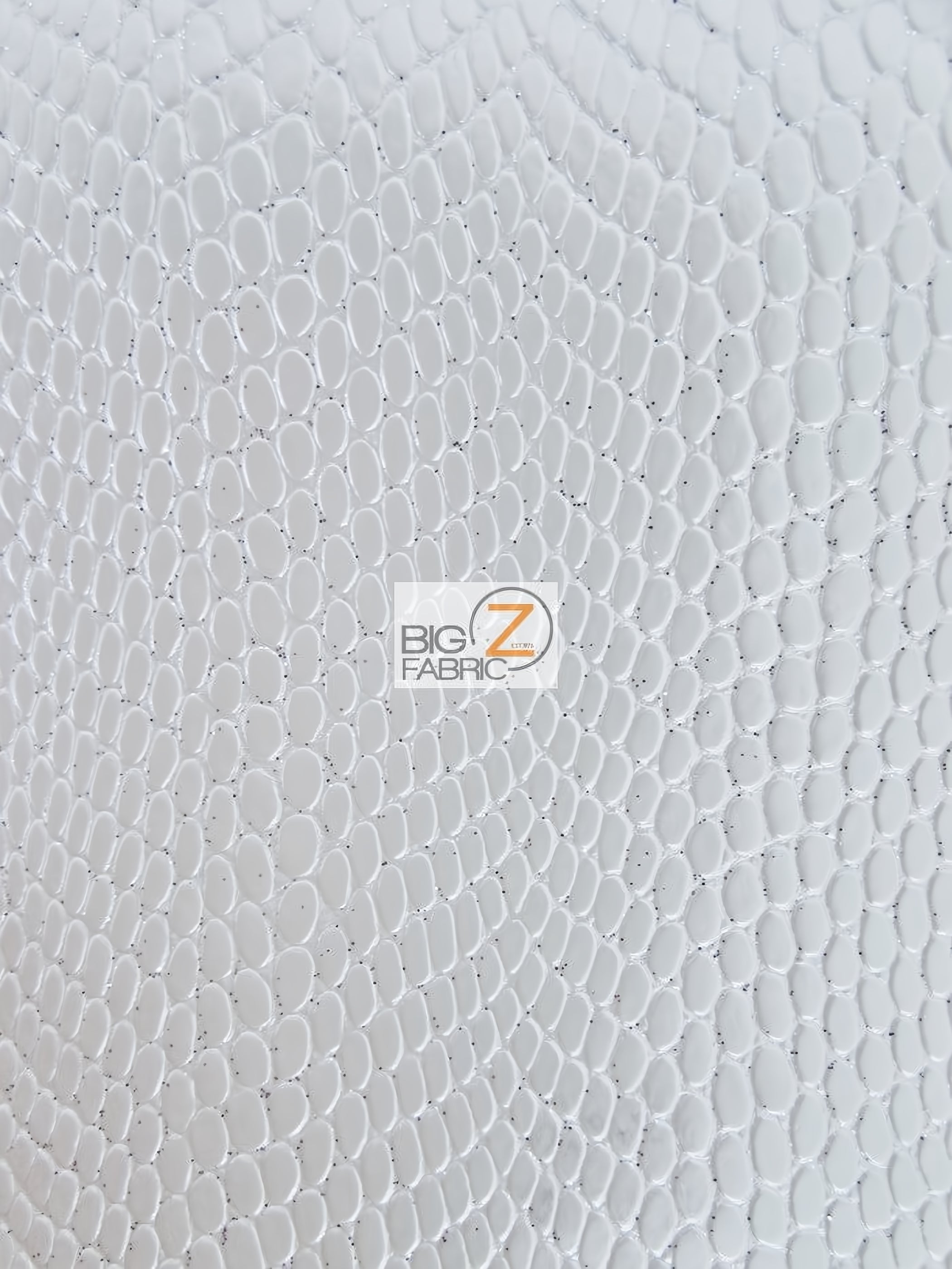 Cobra Snake Skin Sparkle Vinyl Faux Fake Leather Fabric / Pearl / 30 Y